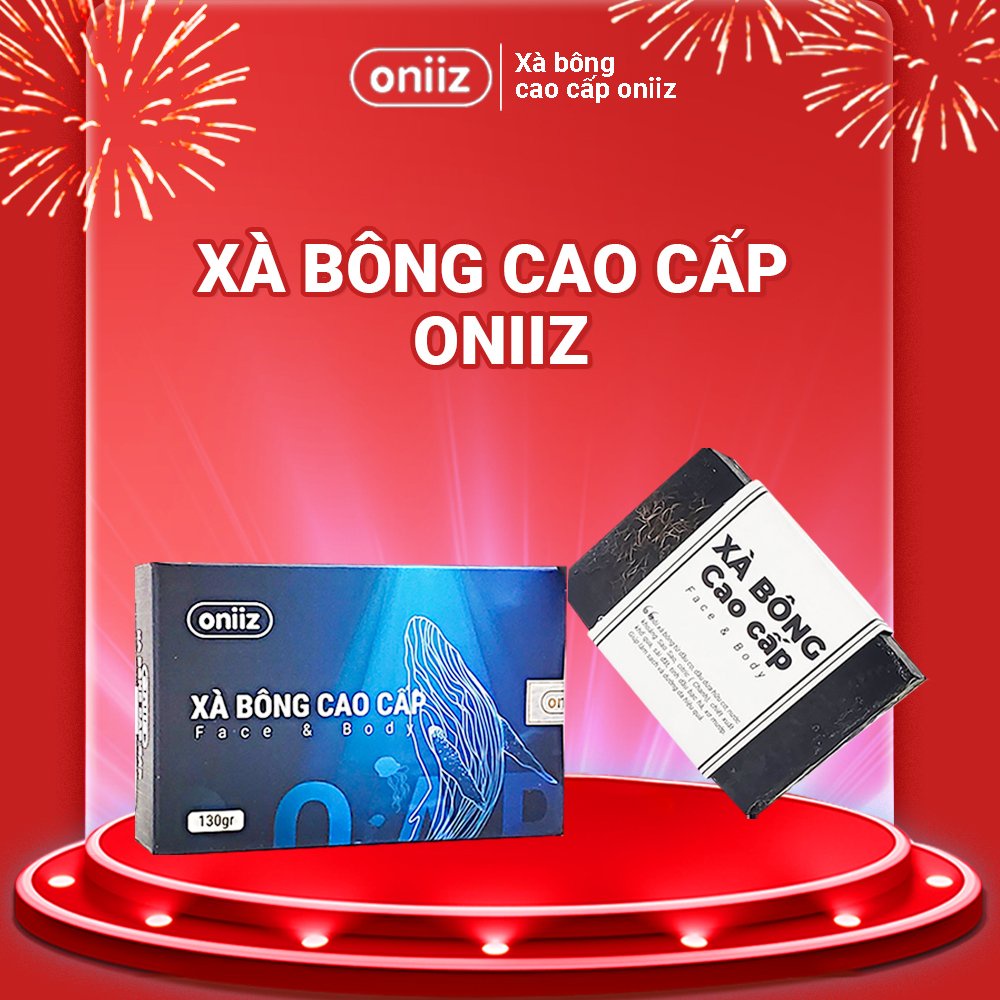 Xà phòng thảo dược Oniiz 130gr - Xà bông xơ mướp hỗ trợ chăm sóc da, mờ thâm, sạch mụn, sáng da, làm đẹp da
