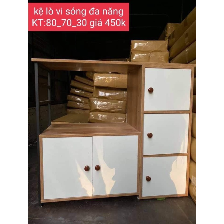 SALE SÂU Kệ Nhà Bếp Để Lò Vi Sóng - Giá Kệ Bếp Đa Năng-Có 2 ngăn tủ - Tiện ích đựng đồ bếp, Nhiều Ngăn Tầng