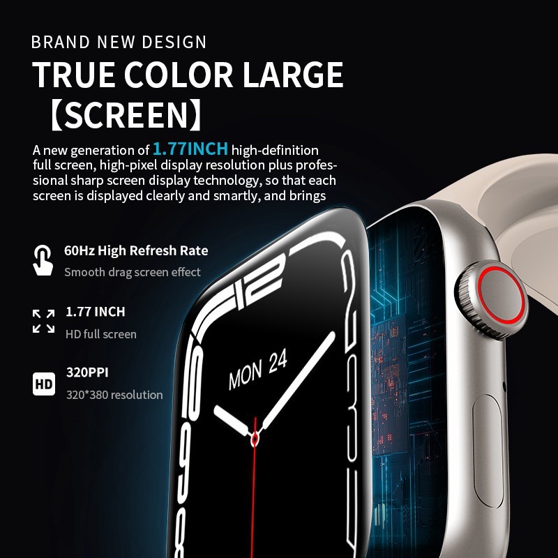 Đồng hồ thông minh HW57 Pro - Kết nối NFC, Bluetooth, màn hình cảm ứng vuông, Gọi điện, Đo nhịp tim, hiện đại nhất 2022