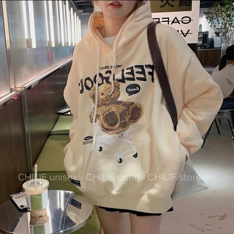 Áo Hoodie “ FeelGood “ Chất nỉ bông mềm mịn Form rộng unisex Nam/ Nữ ( Ảnh + Video thật 100% Hình in cực đep nét chuẩn ) | BigBuy360 - bigbuy360.vn