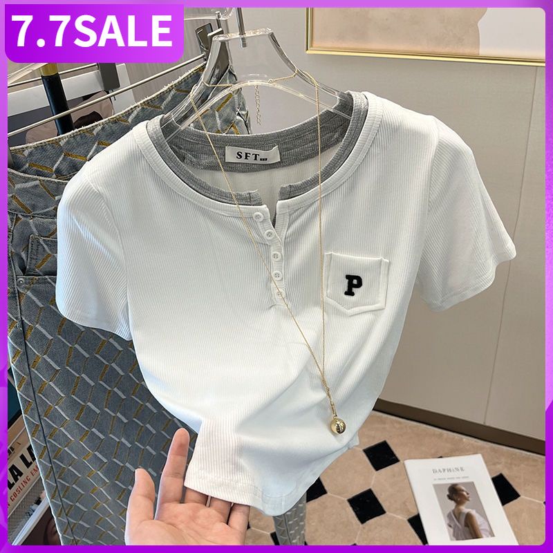 Áo Thun Tay Ngắn Dáng Ôm Phong Cách Thời Trang Dành Cho Nữ