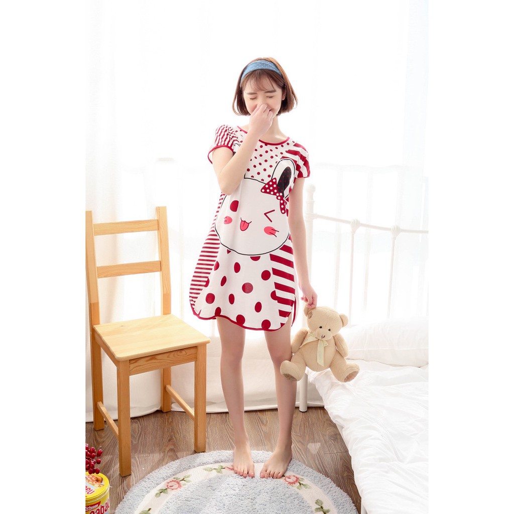 [SIÊU RẺ] Váy ngủ cute nhiều hình, chất thun mỏng mịn mặc cực mát | BigBuy360 - bigbuy360.vn