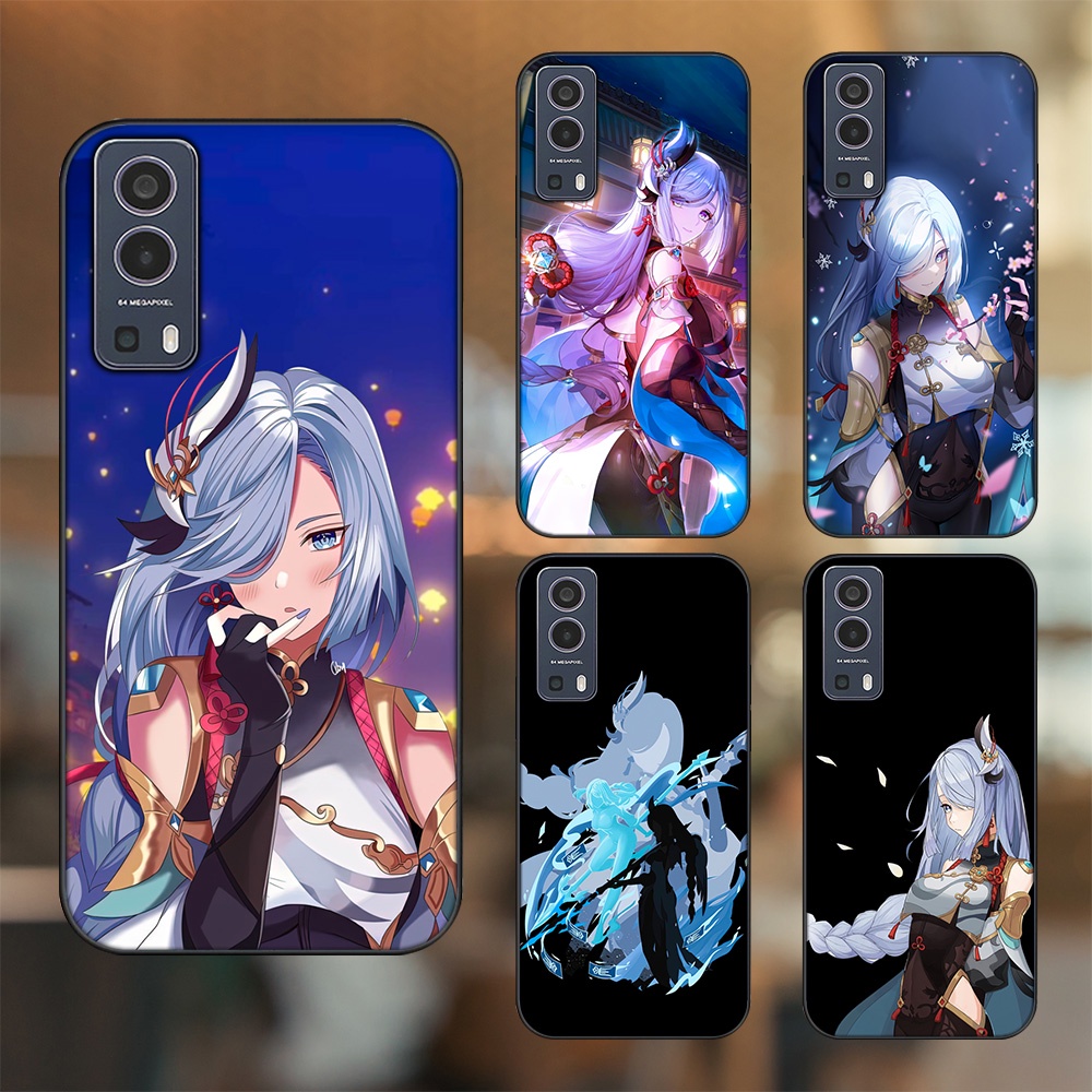 Ốp lưng Vivo Y72 5G viền đen in hình Shenhe Genshin Impact