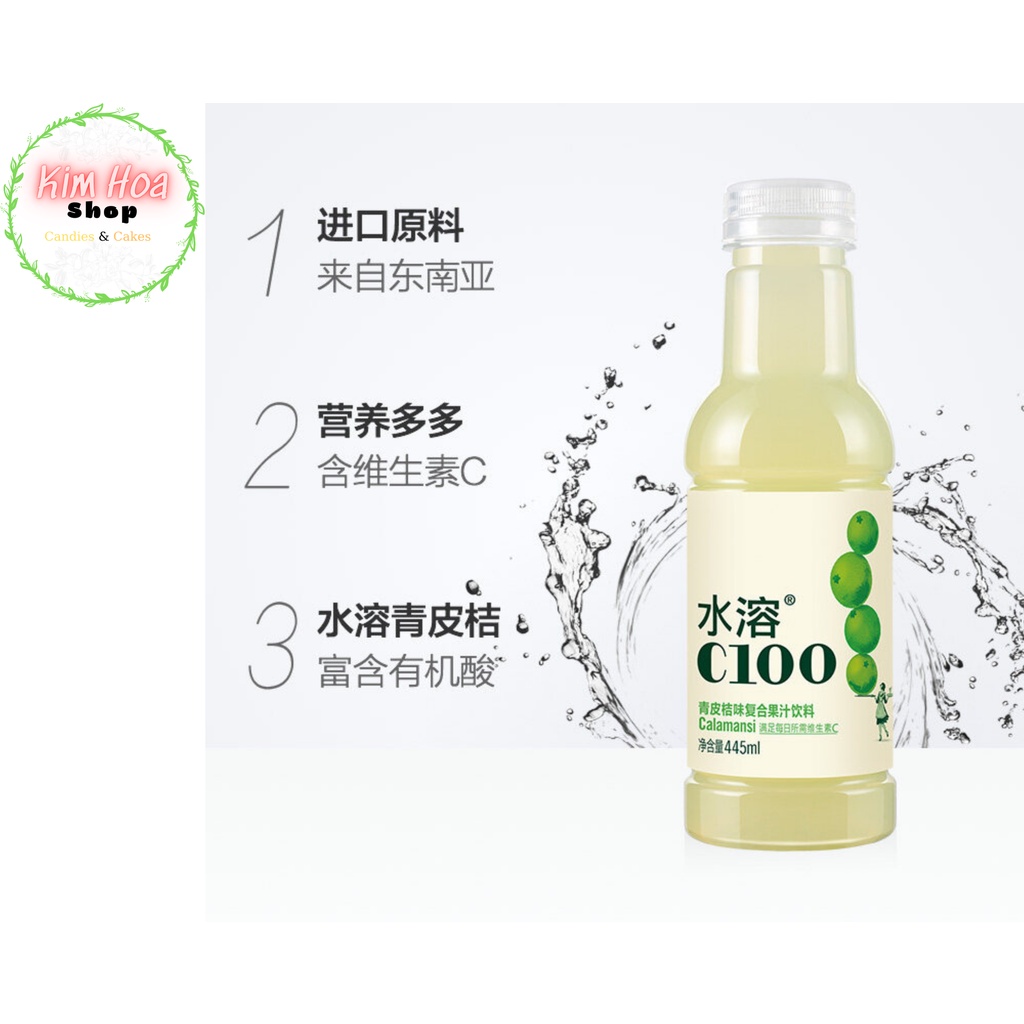 Nước giải khát hương vị hoa quả tự nhiên C100 Fruit Flavoured Beverage - MADR IN CHINA