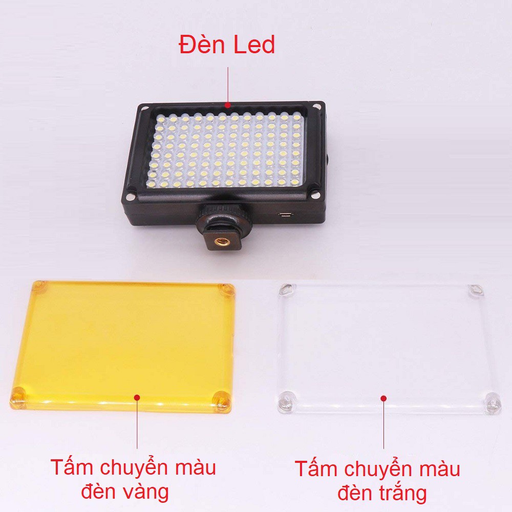 Đèn LED Mini Hỗ Trợ Quay Phim Chụp Ảnh Cho Điện Thoại, Máy Ảnh Ulanzi FT-96 Tặng kèm 4 pin sạc