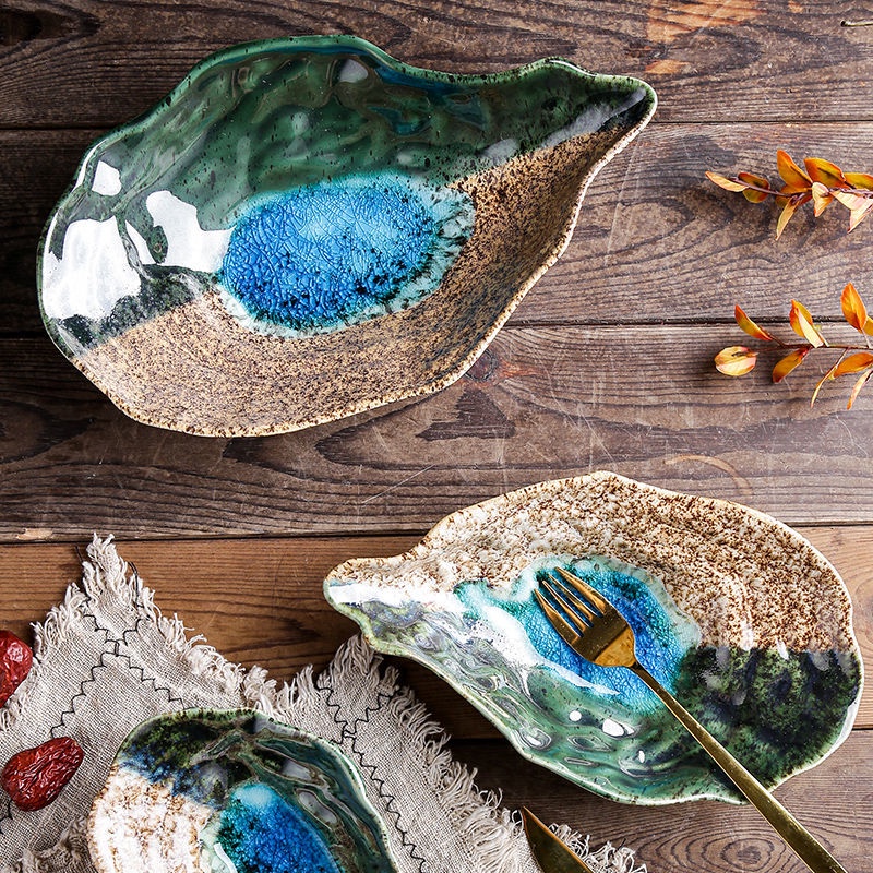 Đĩa Sứ Handmade Phong Cách Nhật Bản Cổ Điển Chất Lượng Cao