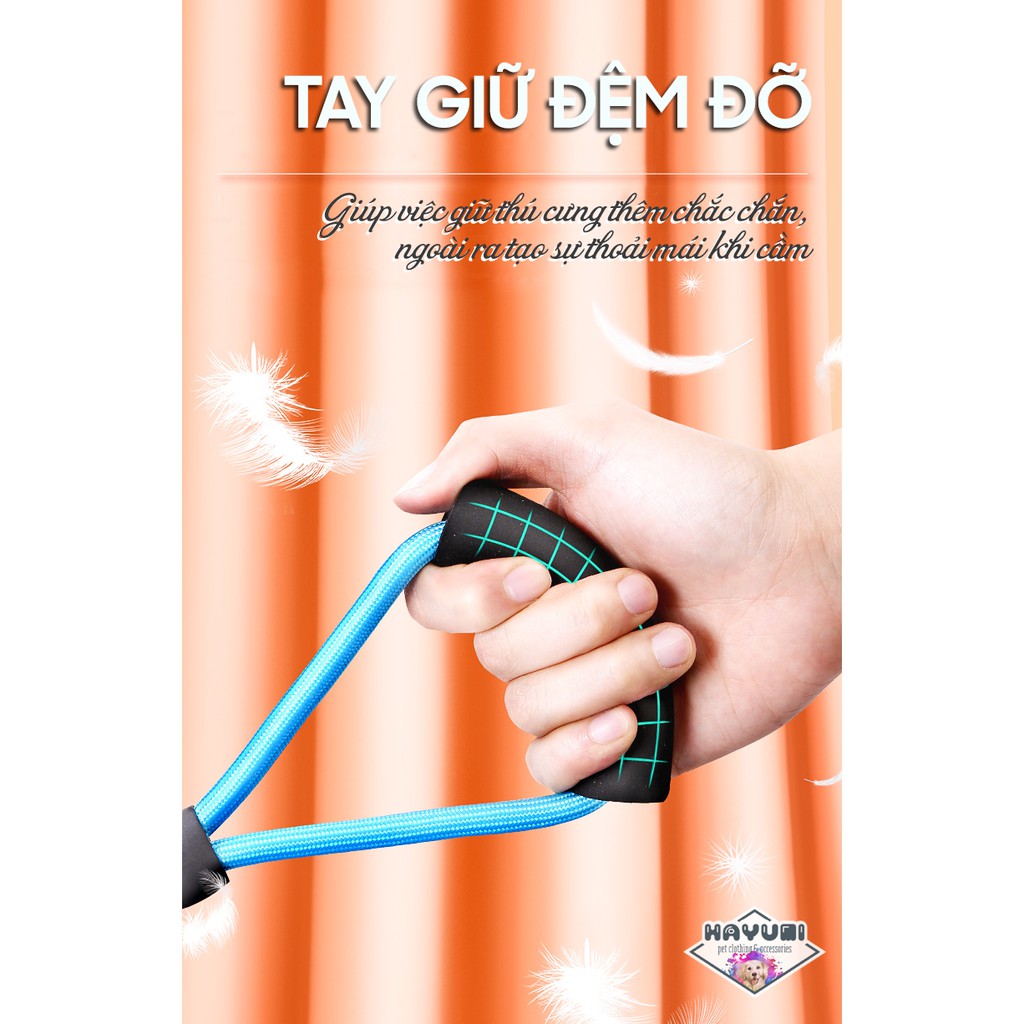 DÂY DẮT YẾM THÚ CƯNG CÓ ĐỆM CẦM TAY - HAYUMI PETS