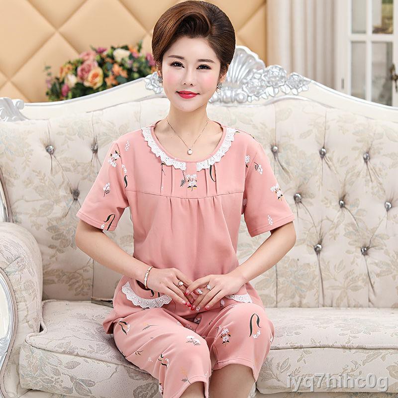 Đồ ngủ trung, quần ngắn nữ phù hợp, Người trung niên và già cùng với size Cotton HomewearUU