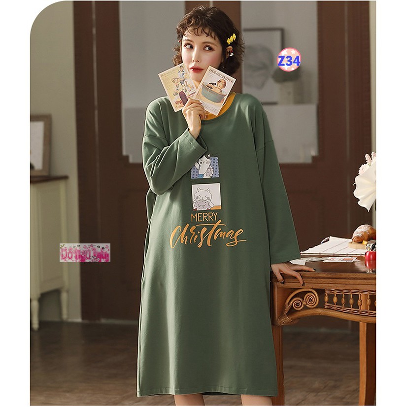 Váy ngủ Dài tay Thun cotton Z34