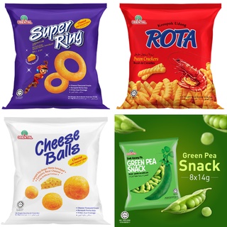 Snack Oriental Greeen Pack/Tôm Rota/Cheese Balls/Super Ring 112G(8Gosi x14G)