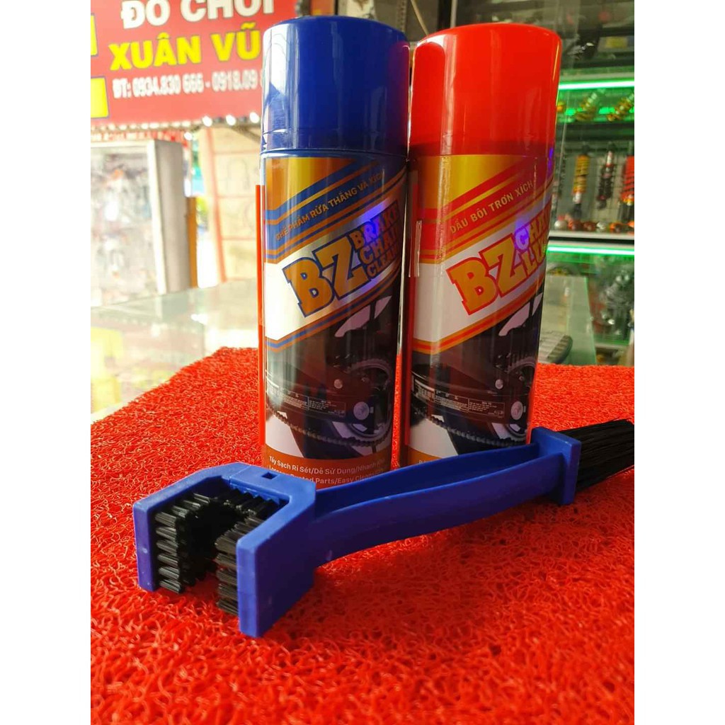 Combo Dưỡng Sên + Rửa Sên + Dưỡng Bóng Vỏ Xe - 340g (450 ml ) BZ Chain Lube Giúp Xế Yêu HOÀN HẢO