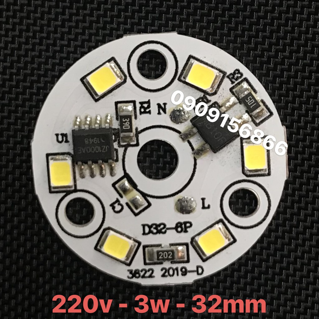 Led miếng tròn 3W 220v