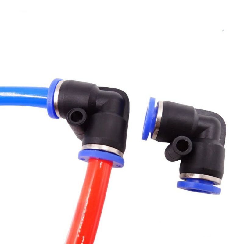 Co góc nối hơi khí nén dùng cho ống cứng PU phi 6 8 10 12 16