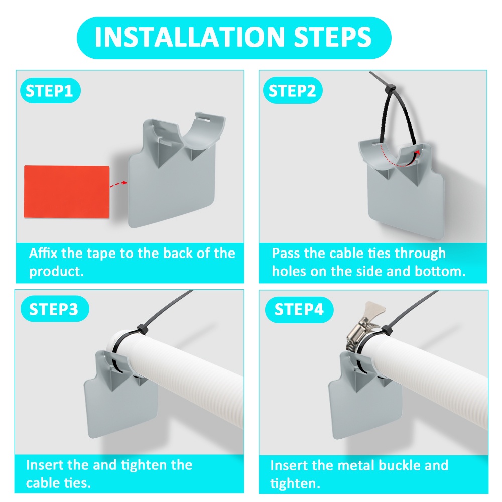 Giá Đỡ Ống Nước Bằng Nhựa Đường Kính 30-38 mm Tiện Dụng Cho Sân Vườn