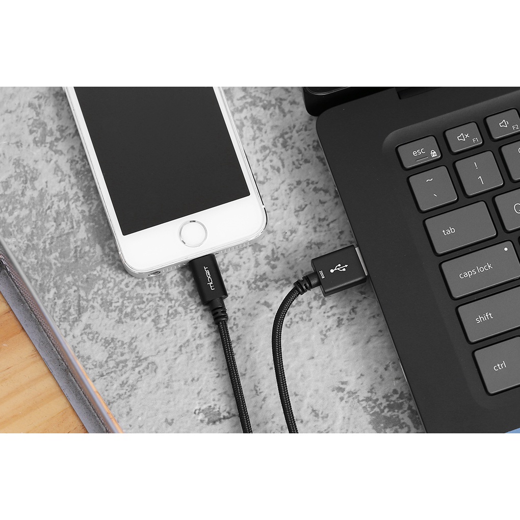 Cáp Lightning MFI 1m Mbest DS950-WB Đen