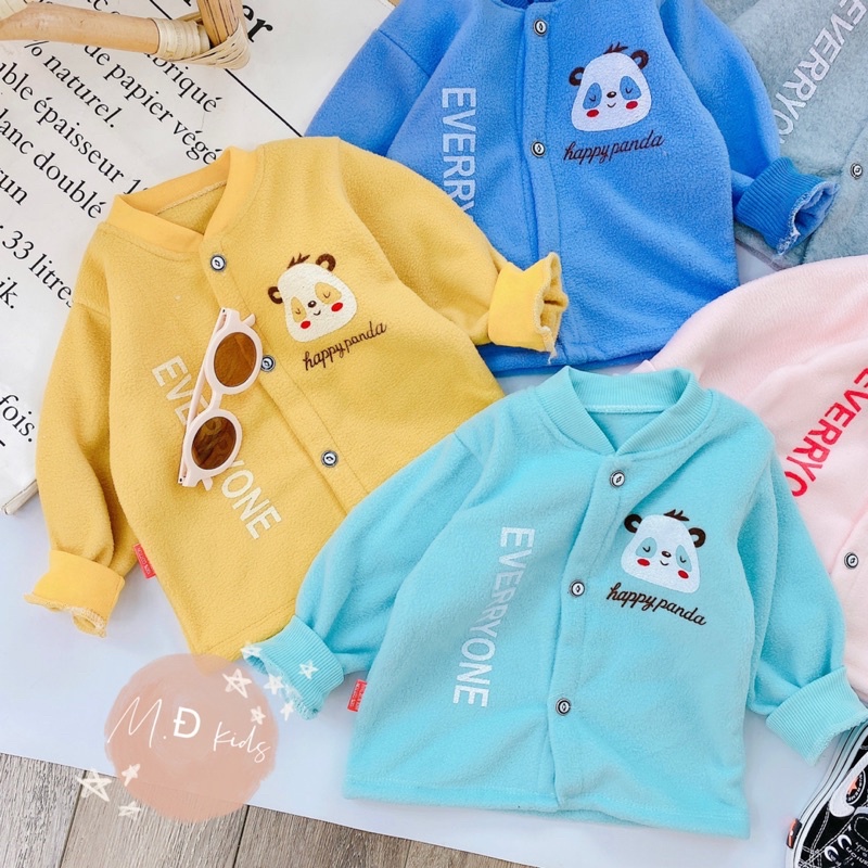 Áo khoác cổ trụ chất nỷ bông 2 mặt cho bé (4-12kg)