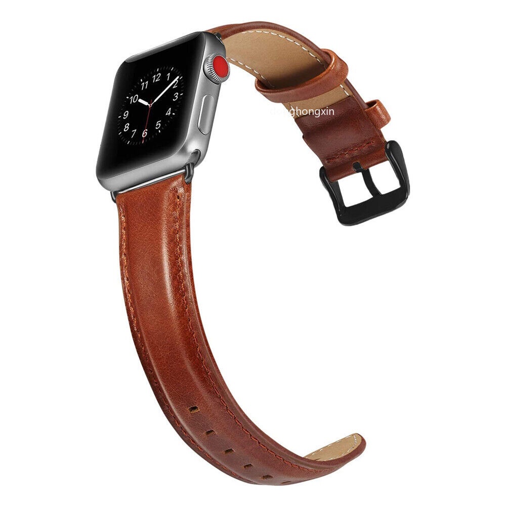Dây Đeo Bằng Da 40/44/41/45mm Dành Cho Đồng Hồ Apple Watch Series 7 6 5 4 3