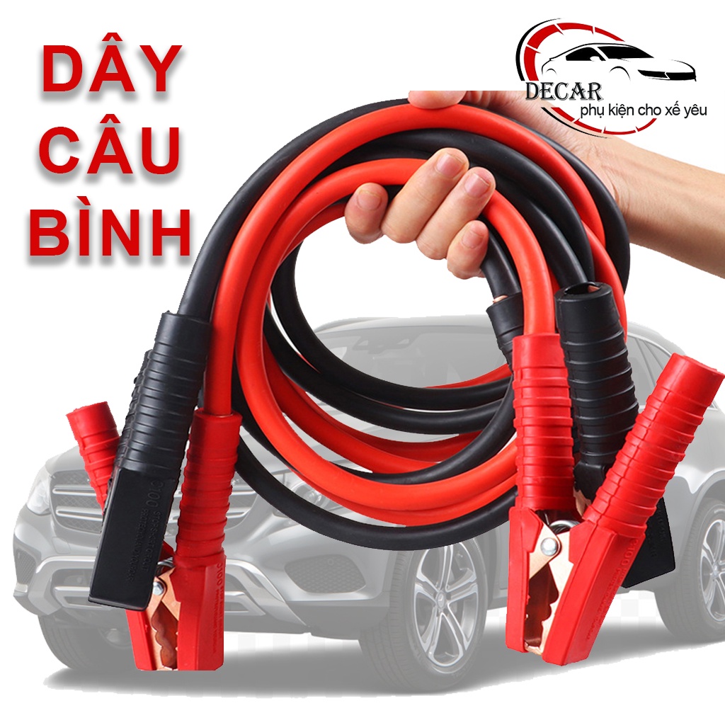 Dây câu bình acquy ô tô cao cấp phù hợp nhiều dòng xe, khởi động acquy xe hơi 2000A 4 mét , dây sạc bình khởi động oto