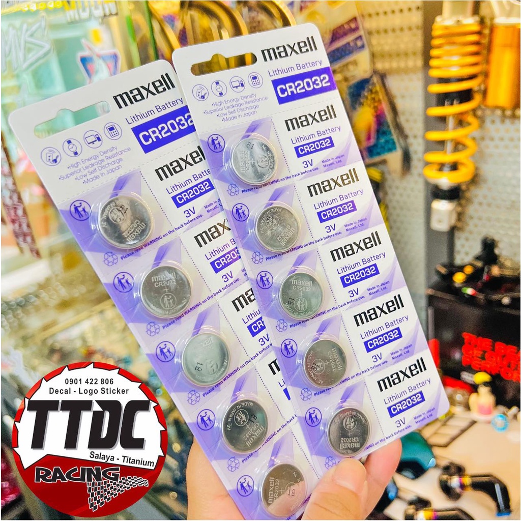 Pin Maxell CR2032 Made In Japan gắn thay thế các loại remote smartkey