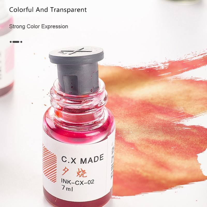 24 Màu Bột Vàng 7ml Cho Bút Viết Thư Pháp