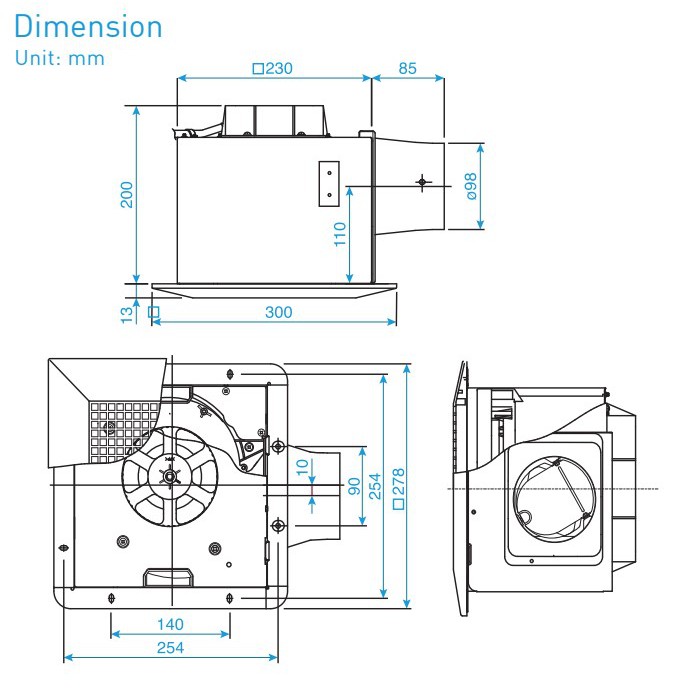 Quạt hút âm trần Panasonic FV-24CD8