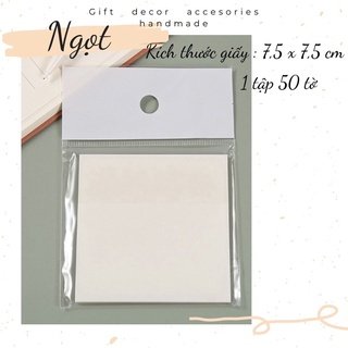 [SẴN] Tập 50 Tờ Giấy Note Trong Suốt