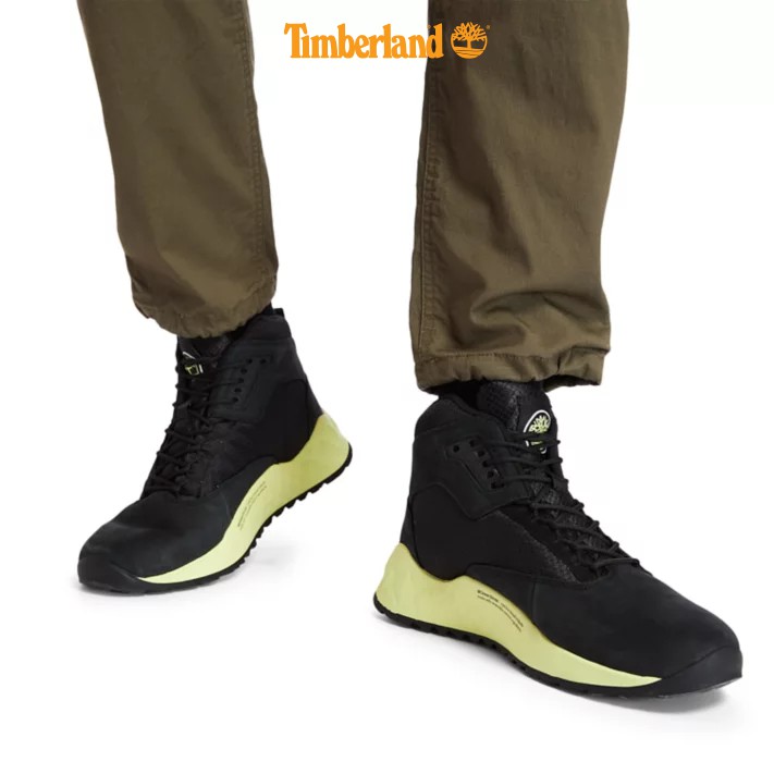 Giày Thể Thao Nam Solar Wave Leather/Fabric Mid Hiker Boots Màu Đen Timberland TB0A2BBF04
