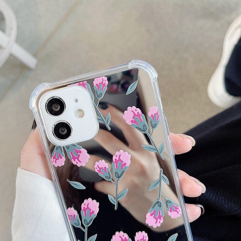 Ốp lưng iphone Ốp Điện Thoại TPU silicone Mặt Gương Thời Trang Cho iPhone 11 pro max X Xr Xs max 7 8 Plus 13 12 pro max Dinuo case