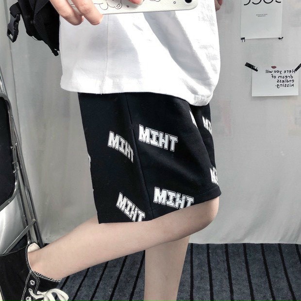 Quần short thun/Quần đùi nam nữ form rộng unisex in chữ chéo phong cách chất cotton 4 chiều siêu mát RÔ STORE QS15