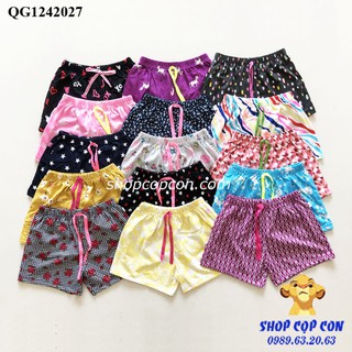 Quần short thun cho bé gái từ 25-42kg