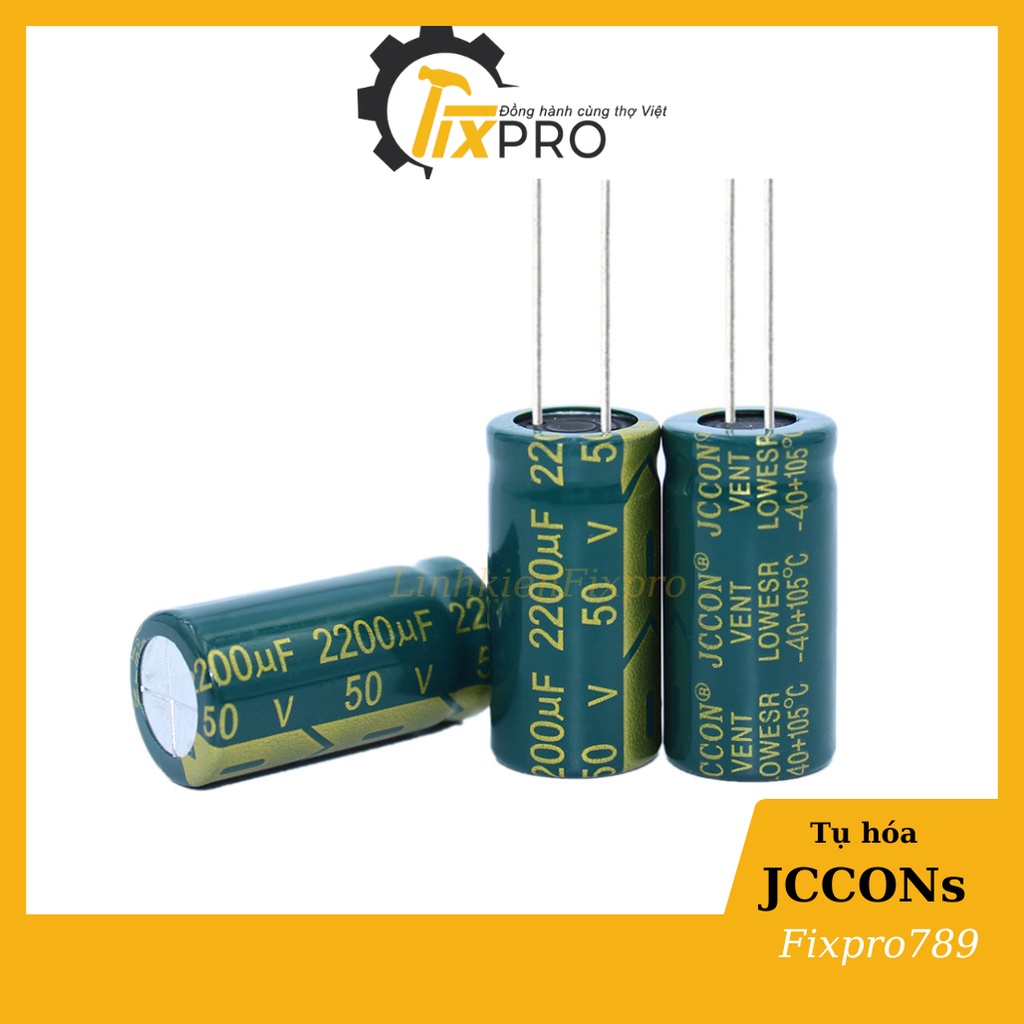 Tụ hóa 50V 1000UF 13x25 chính hãng JCCONs tần số cao
