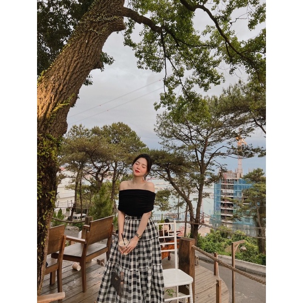 ( Ảnh thật ) A0614 chân váy caro