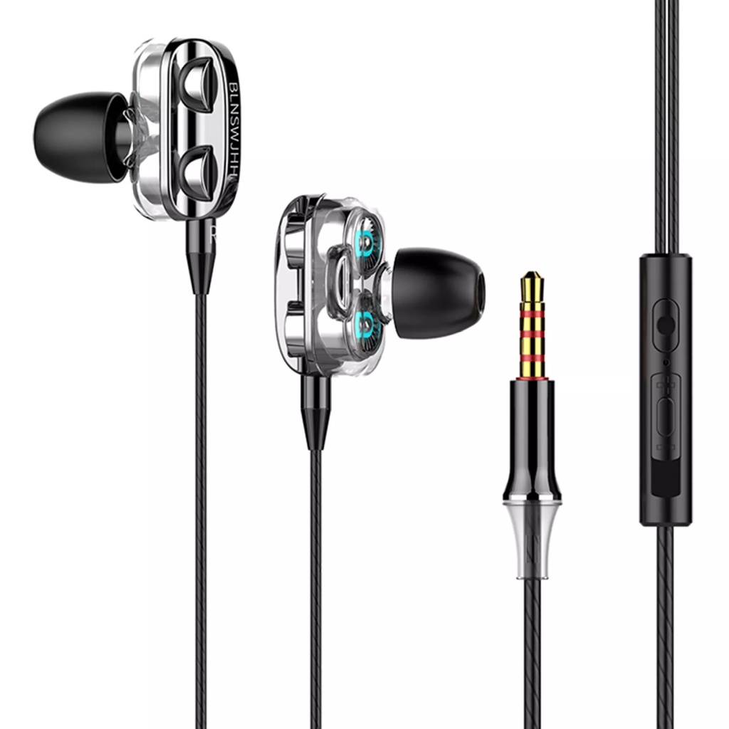 Tai nghe nhét tai thể thao TZUZL 3.5mm âm thanh siêu trầm 6d kiểu dáng thời trang kèm phụ kiện