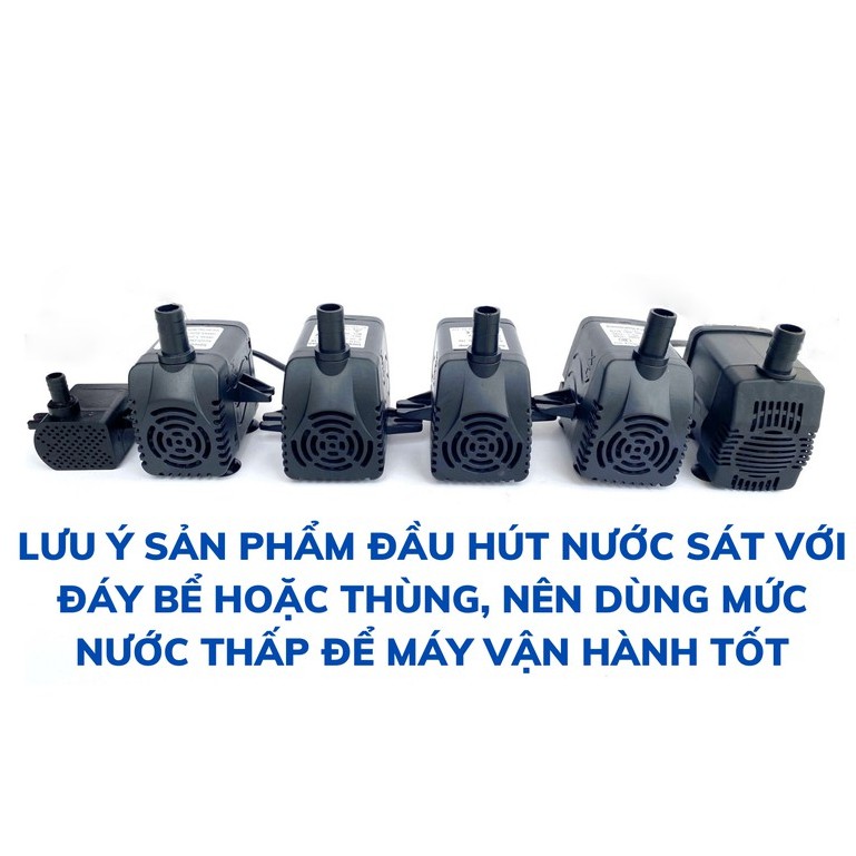 Bơm chìm mini, 4W 8W 13W 16W 18W 25W điện 220V, Bơm quạt hơi nước, Bể cá thủy sinh, Hòn non bộ, Thác nước