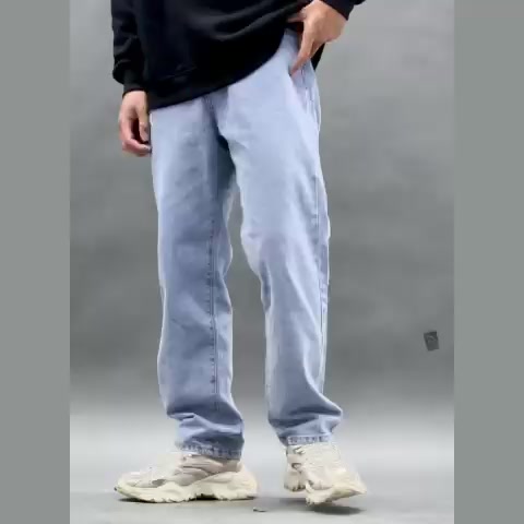 Quần Baggy Trơn Ống Suông Đứng - Chất Vải Jeans Cao Cấp Mềm Mịn - Unisex Nam Nữ Hot Trend Dễ Phối Đồ - Màu Xanh Nhạt 2 | BigBuy360 - bigbuy360.vn