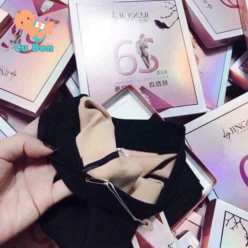 Quần Tất nữ dày lót nỉ 3D sexy che khuyết điểm giữ nhiệt cho mùa đông ấm đẹp 3D 6S JINGCUI tặng kèm mặt nạ