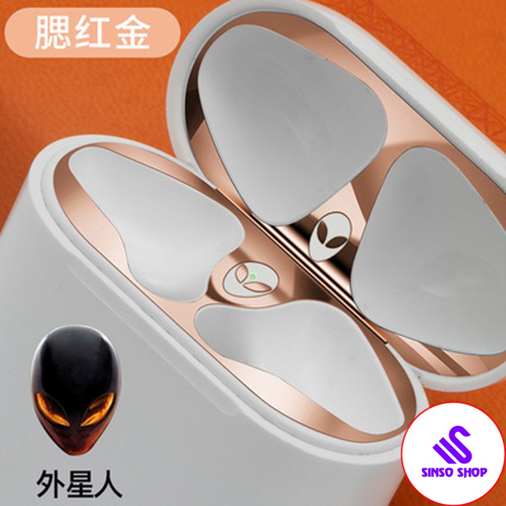 Miếng Dán Kim Loại Chống Bám Bẩn Bảo Vệ AirPods 1 2 Miếng Dán Chống Bụi Airpod 1 2