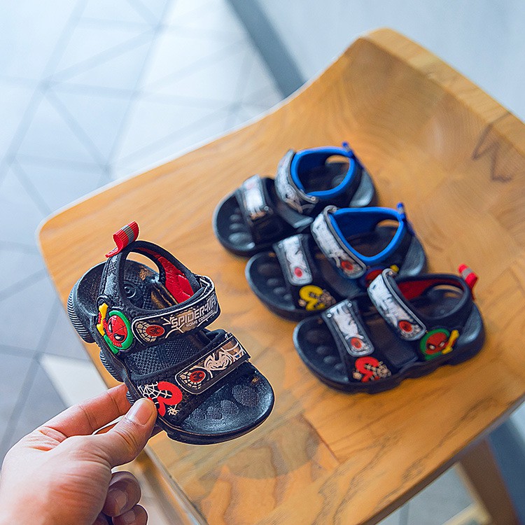 Giày sandal cho bé hình Spiderman đế mềm chống trượt Mầm Store