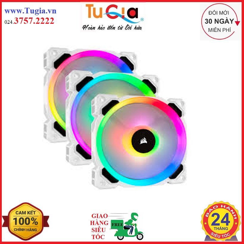 Bộ 3 quạt máy tính 120mm Corsair LL120 RGB kèm Node PRO CO-9050072-WW - BH chính hãng SPC 24 tháng