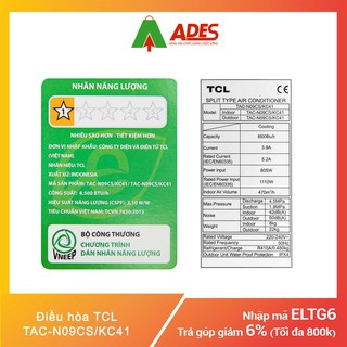 Máy lạnh/điều hòa TCL TAC-09CS/N09CS 1HP 1 chiều