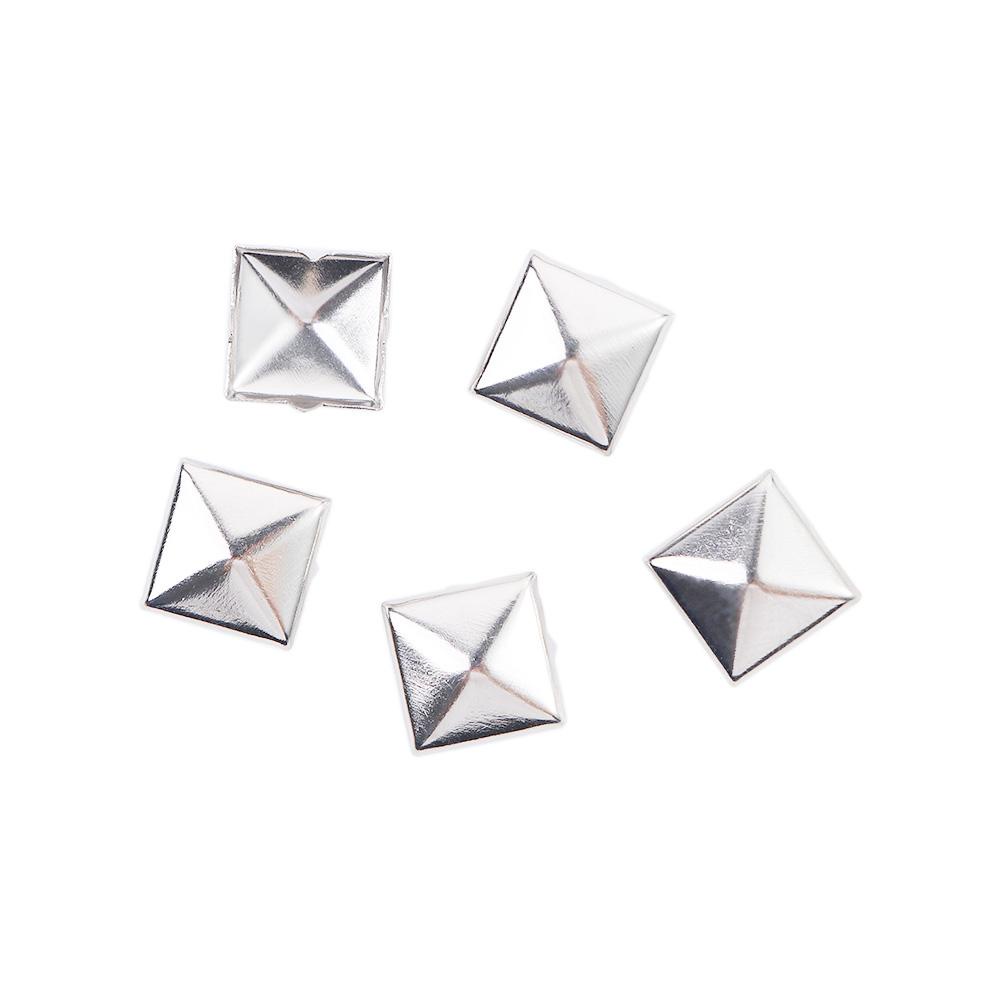 YIYU Set 100 đinh tán vuông kim tự tháp 6/ 8/ 10/ 12 mm bằng kim loại trang trí nón túi xách