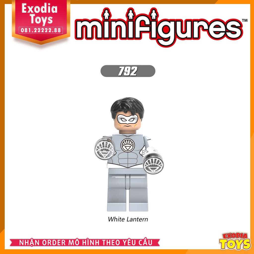 Xếp hình Minifigure Nhân vật siêu anh hùng quân đoàn Lantern Corps - Đồ Chơi Lắp Ghép Sáng Tạo - X0183