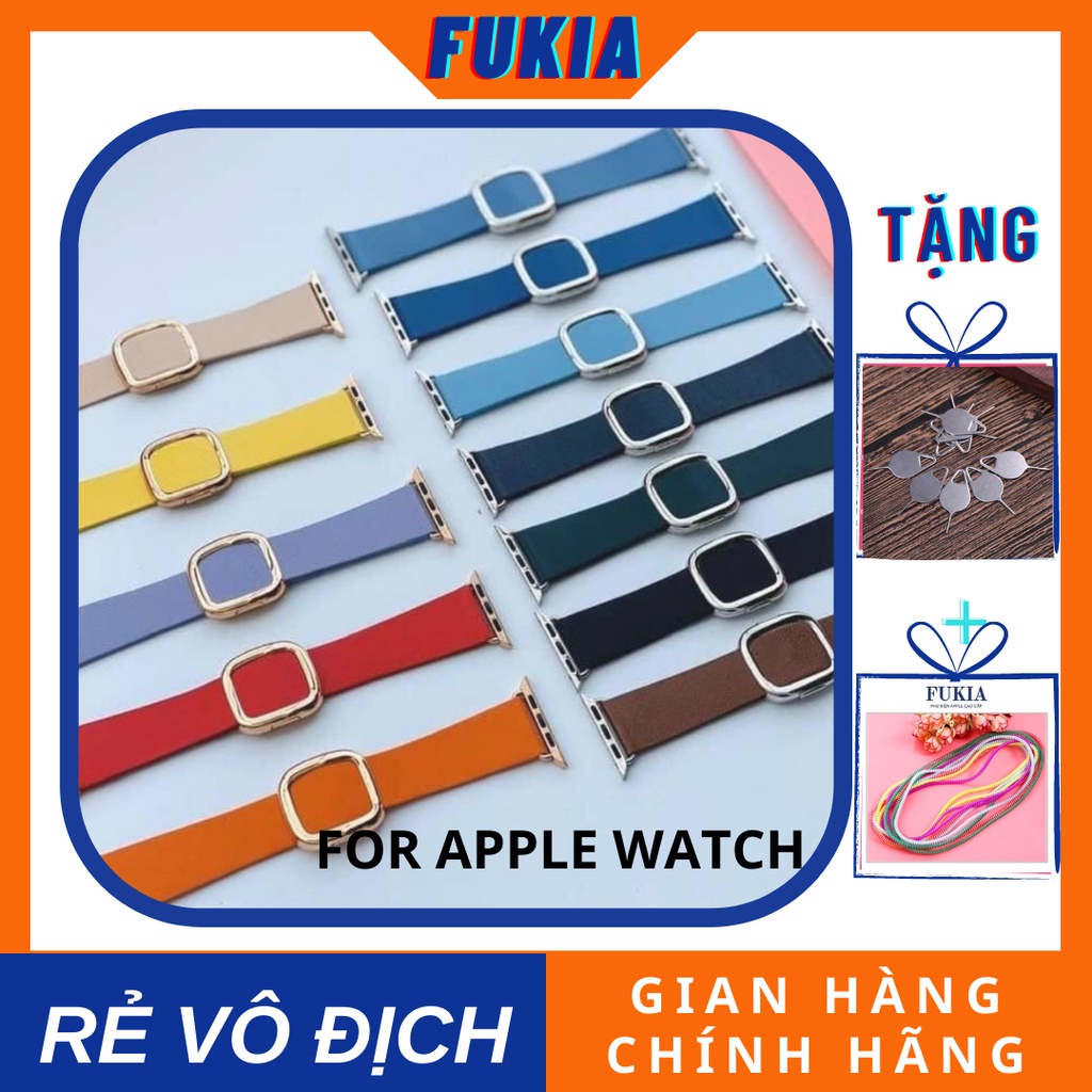 Dây da Modern dành cho Apple Watch đồng hồ thông minh iWatch Series1/2/3/4/5/6/7/SE size 38mm 40mm 41mm 42mm 44mm 45mm