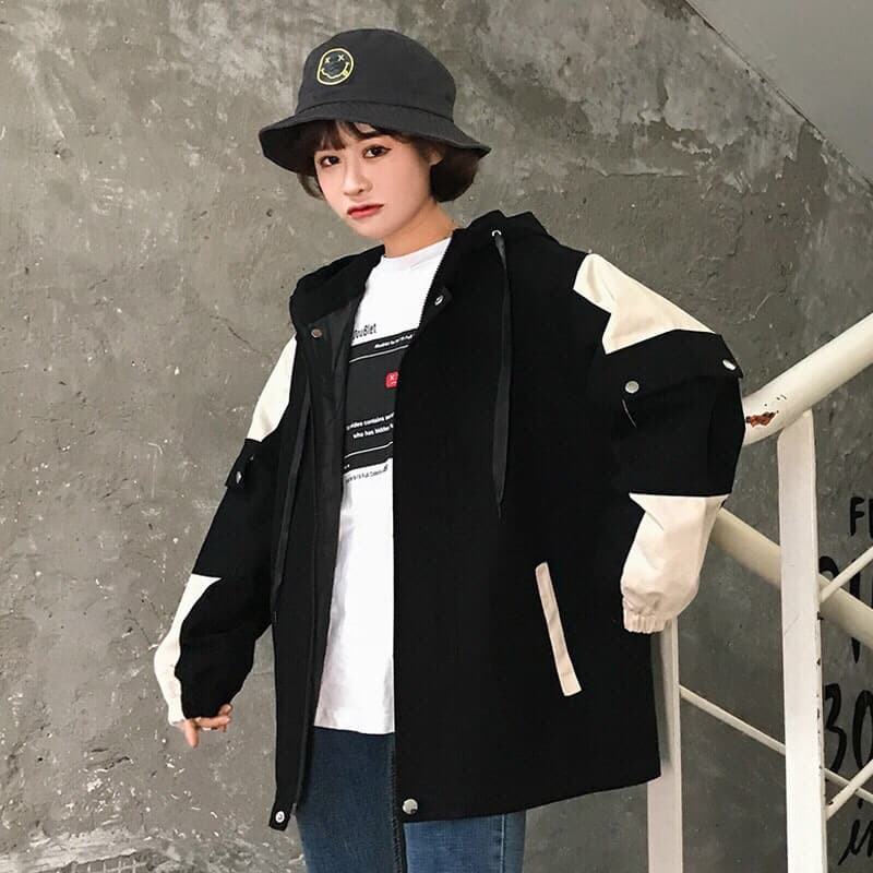 ÁO KHOÁC KAKI - ÁO BOMBER PHỐI TÚI SỌC TAY | BigBuy360 - bigbuy360.vn