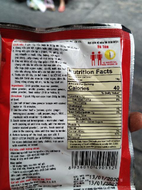 Bột gia vị bò kho/ cà ri/ bún bò/ ngũ vị hương/Ragu Bà Tám | BigBuy360 - bigbuy360.vn