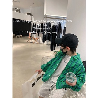 RT133_Rập giấy may áo sơ mi tay raglan bé trai