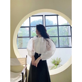 Áo sơmi organza ruby cao cấp
