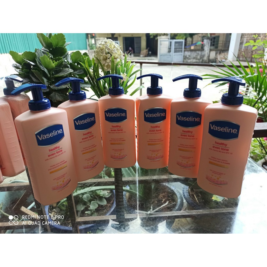 sữa dưỡng thể vaseline màu hồng heathy white dưỡng ẩm làm sáng và mềm mịn da 750ml india