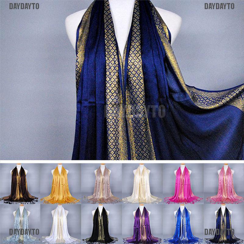 Daydayto S Khăn Choàng Cotton Pashmina Dài Tua Rua Thời Trang