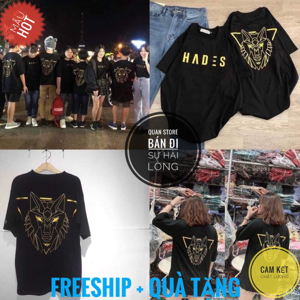 Áo Thun Đầu Sói HADES Nam Nữ🌟FREESHIP Bán lổ đổi 5🌟Áo Thun Đầu Sói Cao Cấp FreeSize Unisex ATFS01